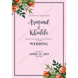 Elegant Floral Wedding Invitation / Template