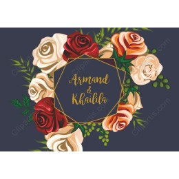 Elegant Floral Wreath - Armand & Khailila