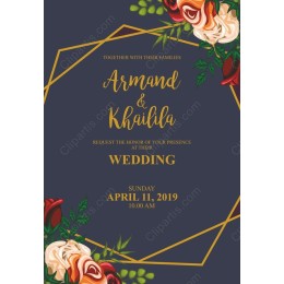 Elegant Floral Wedding Invitation