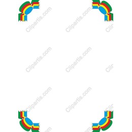 Vibrant Ribbon Border