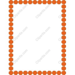 Vibrant Orange Flower Border