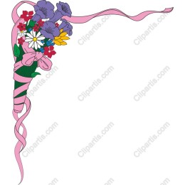 Floral Cone with Ribbon