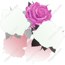 Vintage Floral - Pink Rose Clipart