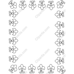 Decorative Fleur-de-Lis Border