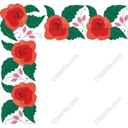 Vibrant Rose Floral Border
