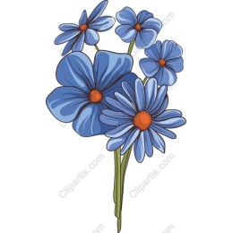 Elegant Blue Flower Bouquet