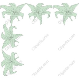 Elegant Green Lily Frame