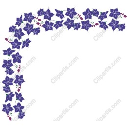 Elegant Purple Floral Border