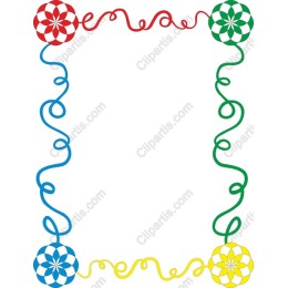 Vibrant Colorful Floral Frame