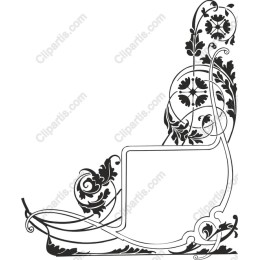 Elegant Black and White Ornamental Floral