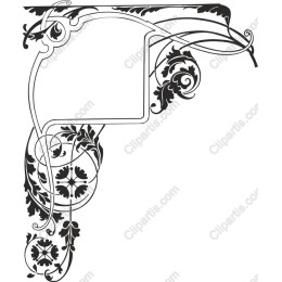 Elegant Floral Corner Frame