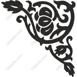 Floral Corner Ornament