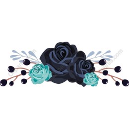 Elegant Dark Roses Floral