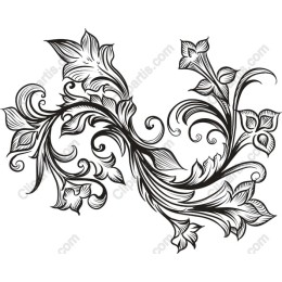 Elegant Floral Swirl