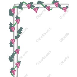 Grape Vine Decorative Corner Frame