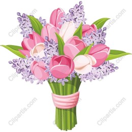 Charming Tulip and Lilac Bouquet