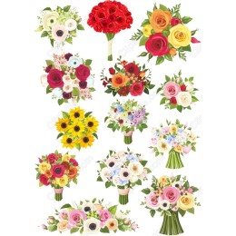 Floral Bundle - 12 Exquisite Flower Cliparts