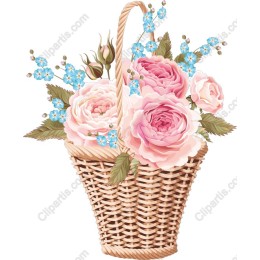 Floral Basket of Roses