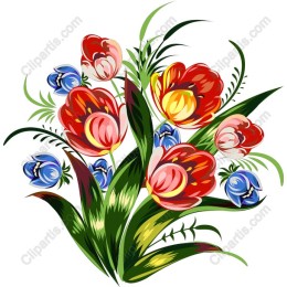 Vibrant Tulip and Blossom