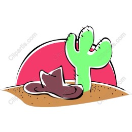 Cowboy Hat and Cactus