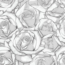 Elegantly Drawn Rose Pattern