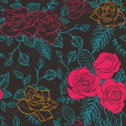 Vibrant Floral Rose Pattern