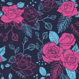 Vibrant Pink Rose Floral