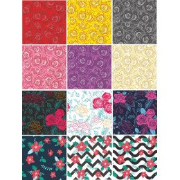 Vibrant Rose Collection - 12 Floral