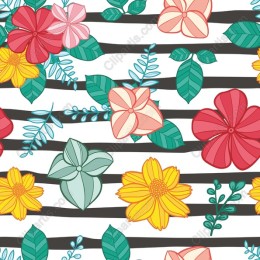 Floral Stripe Pattern
