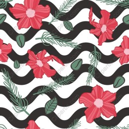 Floral Wave Pattern