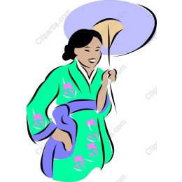 Vibrant Kimono Woman