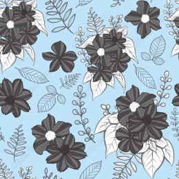 Elegant Black and White Floral Pattern