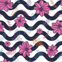 Vibrant Floral Wavy Pattern