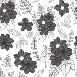 Black and White Floral Pattern