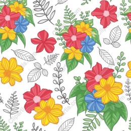 Colorful Floral Burst Pattern