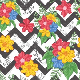 Floral Chevron Pattern