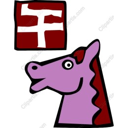 Whimsical Purple Horse with Emblem