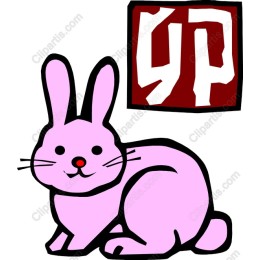 Playful Pink Rabbit
