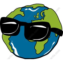 Cool Earth with Sunglasses