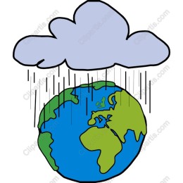 Whimsical Earth and Rain Cloud