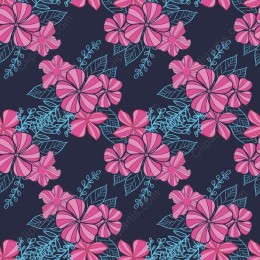 Elegant Pink Hibiscus Floral Pattern