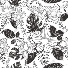 Black and White Floral Elegance