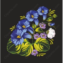 Floral Elegance: Blue & Purple Flower
