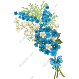 Elegant Blue Floral Bouquet