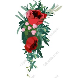 Elegant Red Poppy Floral