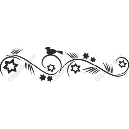 Elegant Floral and Bird