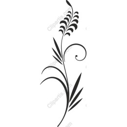 Elegant Black Floral Stem