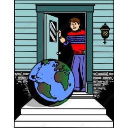 Cheerful Doorway Globe