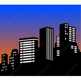 Urban Skyline Dusk