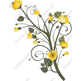 Charming Yellow Flower Branch